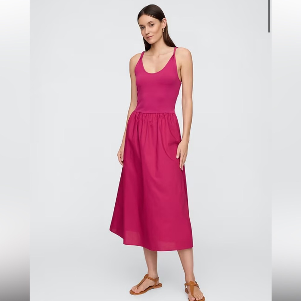 GAP Twist Strap Fuchsia Midi Dress. Size L. NWT. Free Gift 🎁